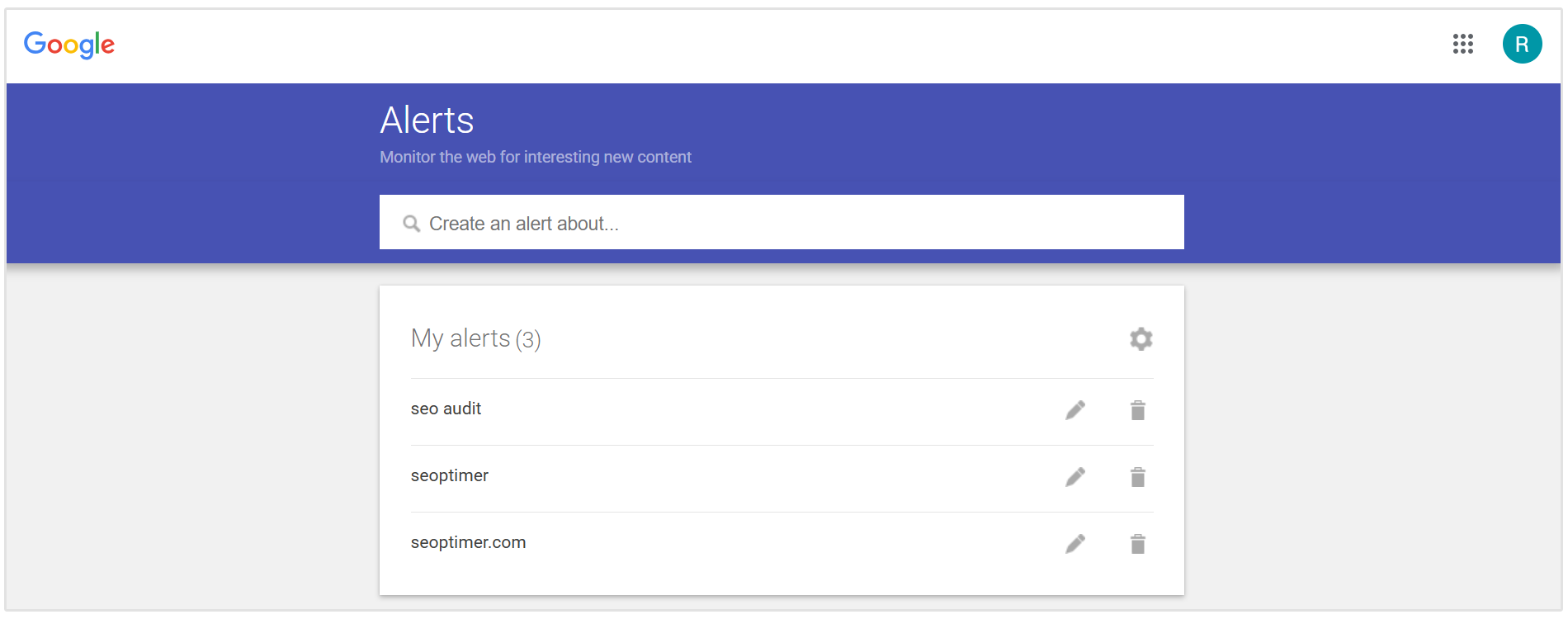 Google Alerts Beispiel