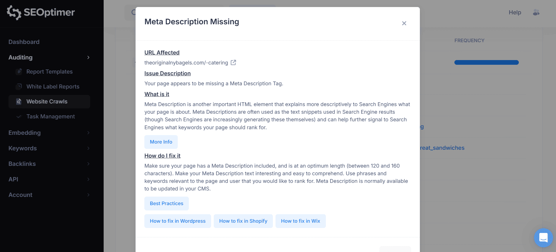 Falta texto explicativo en la meta descripción