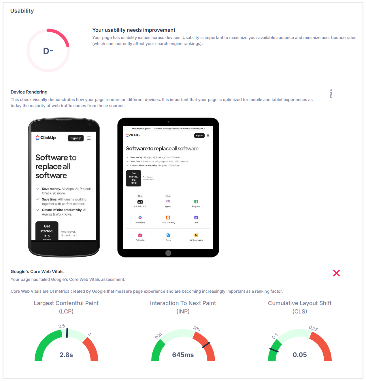 Informe de usabilidad del sitio web