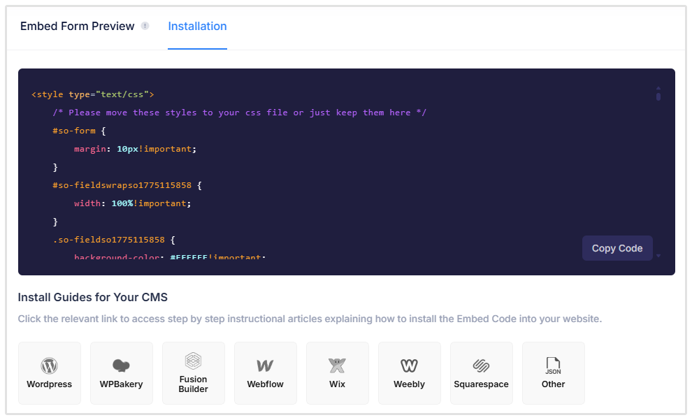 Copy Embed Code